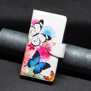 For Samsung Galaxy S25+ 5G Colored Drawing Pattern Zipper Leather Phone Case(Two Butterflies)