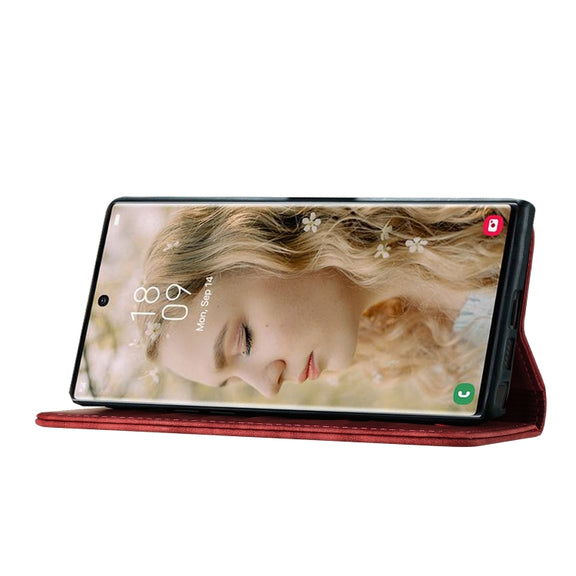 For Samsung Galaxy S25 Ultra 5G Butterfly Cat Embossing Flip Leather Phone Case(Red)