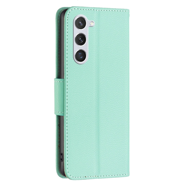 For Samsung Galaxy S25 5G Litchi Texture Pure Color Flip Leather Phone Case(Green)