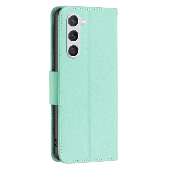For Samsung Galaxy S25 5G Litchi Texture Pure Color Flip Leather Phone Case(Green)