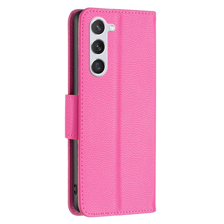 For Samsung Galaxy S25 5G Litchi Texture Pure Color Flip Leather Phone Case(Rose Red)