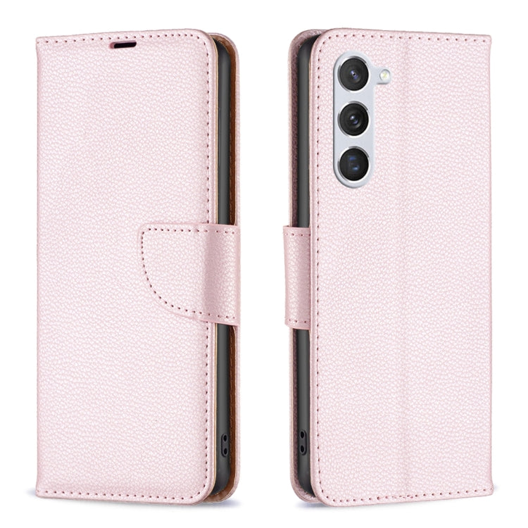 For Samsung Galaxy S25 5G Litchi Texture Pure Color Flip Leather Phone Case(Rose Gold)