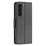 For Samsung Galaxy S25+ 5G Litchi Texture Pure Color Flip Leather Phone Case(Black)