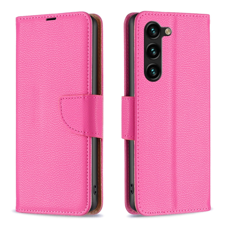 For Samsung Galaxy S25+ 5G Litchi Texture Pure Color Flip Leather Phone Case(Rose Red)