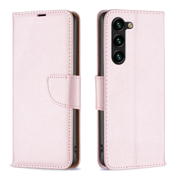 For Samsung Galaxy S25+ 5G Litchi Texture Pure Color Flip Leather Phone Case(Rose Gold)