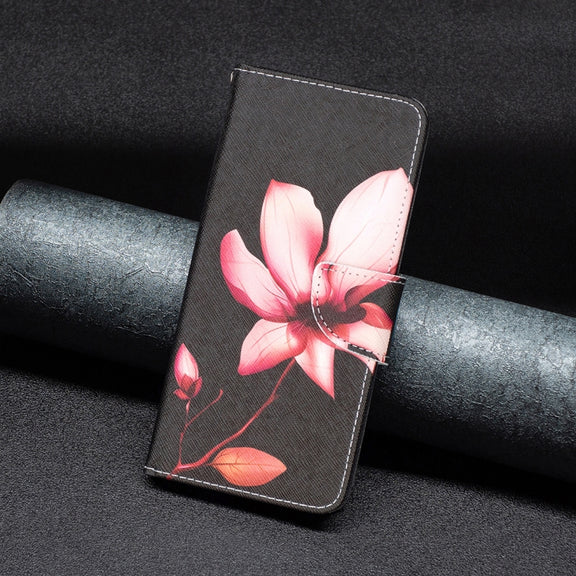For Samsung Galaxy S25+ 5G Colored Drawing Pattern Leather Phone Case(Lotus)