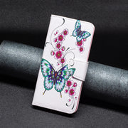 For Samsung Galaxy S25+ 5G Colored Drawing Pattern Leather Phone Case(Flowers Butterfly)