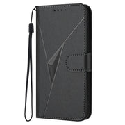 For Motorola Edge 5G 2024 Triangle Pattern Buckle Clasp Leather Phone Case(Black)