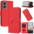 For Motorola Moto G Stylus 2024 Triangle Pattern Buckle Clasp Leather Phone Case(Red) - free shipping - PMC Jewellery - Order now!