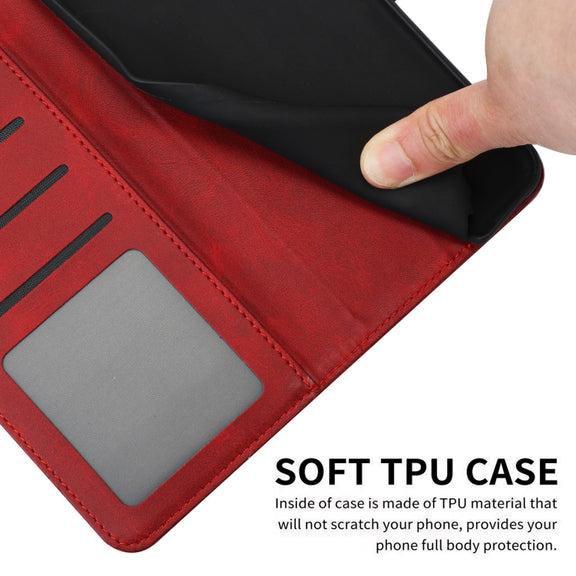 For Samsung Galaxy S25 / S24 5G Solid Calf Texture Flip Leather Phone Case(Red)