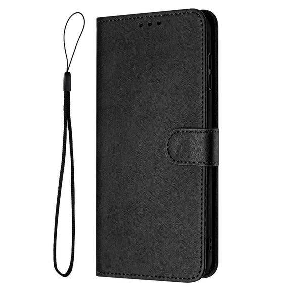 For Samsung Galaxy S25 / S24 5G Solid Calf Texture Flip Leather Phone Case(Black)