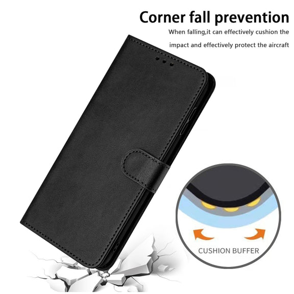 For Samsung Galaxy S25 / S24 5G Solid Calf Texture Flip Leather Phone Case(Black)