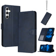 For Samsung Galaxy S25 / S24 5G Solid Calf Texture Flip Leather Phone Case(Dark Blue) - Galaxy S25 5G Cases by PMC TechLife | Online Shopping South Africa | PMC TechLife | Buy Now Pay Later Mobicred