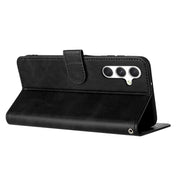 For Samsung Galaxy S25+ / S24+ 5G Solid Calf Texture Flip Leather Phone Case(Black)