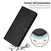 For Samsung Galaxy S25+ / S24+ 5G Solid Calf Texture Flip Leather Phone Case(Black)