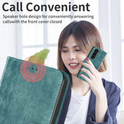 For Samsung Galaxy S25+ 5G Plaid Embossed Leather Phone Case(Green)