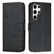 For Samsung Galaxy S25 Ultra 5G Stitching Calf Texture Buckle Leather Phone Case(Black) - Galaxy S25 Ultra 5G Cases by PMC Jewellery | Online Shopping South Africa | PMC Jewellery | Buy Now Pay Later Mobicred