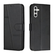 For Samsung Galaxy S25 / S24 5G Stitching Calf Texture Buckle Leather Phone Case(Black)