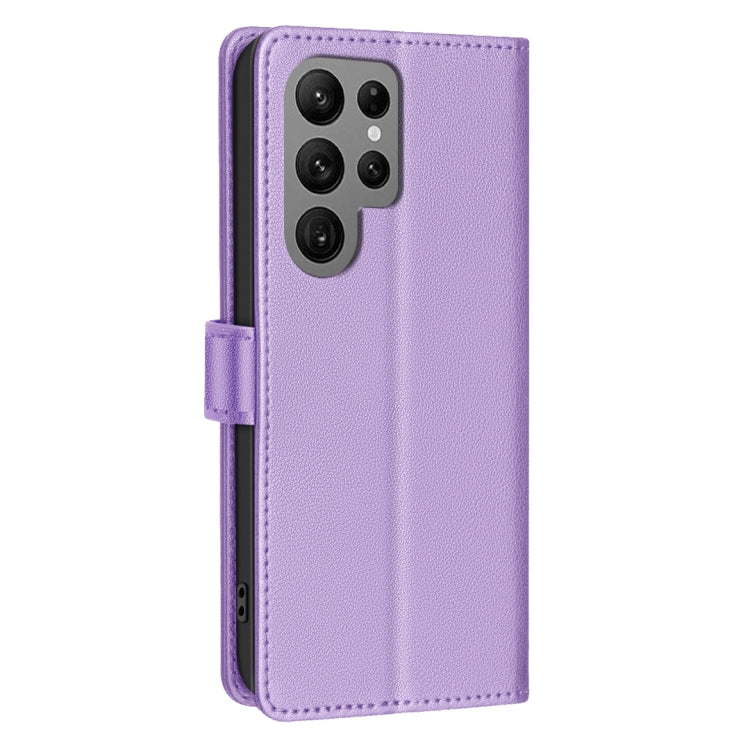 For Samsung Galaxy S25 Ultra 5G Litchi Texture RFID Anti-theft Leather Phone Case(Purple)
