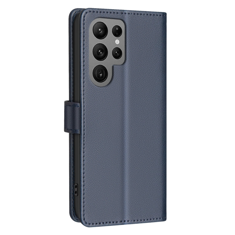 For Samsung Galaxy S25 Ultra 5G Litchi Texture RFID Anti-theft Leather Phone Case(Blue)