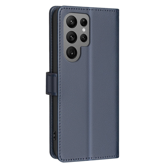 For Samsung Galaxy S25 Ultra 5G Litchi Texture RFID Anti-theft Leather Phone Case(Blue)