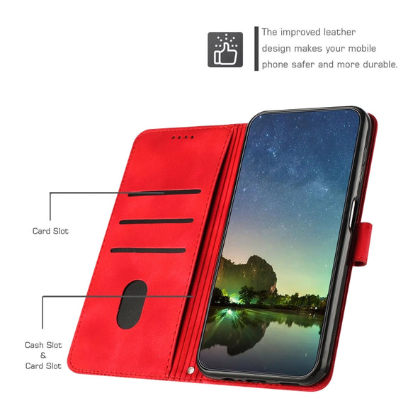 For Samsung Galaxy S25 Ultra 5G Dream Triangle Leather Phone Case with Long Lanyard(Red)