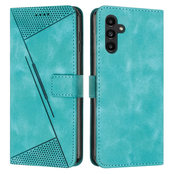 For Samsung Galaxy S25 / S24 5G Dream Triangle Leather Phone Case with Lanyard(Green)