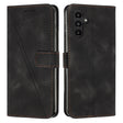 For Samsung Galaxy S25 / S24 5G Dream Triangle Leather Phone Case with Long Lanyard(Black) - Galaxy S25 5G Cases by PMC Jewellery | Online Shopping South Africa | PMC Jewellery | Buy Now Pay Later Mobicred