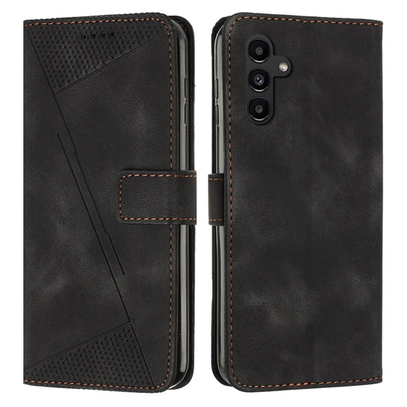 For Samsung Galaxy S25 / S24 5G Dream Triangle Leather Phone Case with Long Lanyard(Black)