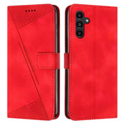 For Samsung Galaxy S25+ / S24+ 5G 5G Dream Triangle Leather Phone Case with Long Lanyard(Red)