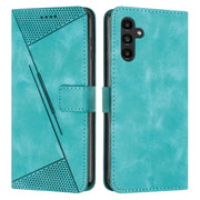 For Samsung Galaxy S25+ / S24+ 5G 5G Dream Triangle Leather Phone Case with Long Lanyard(Green)