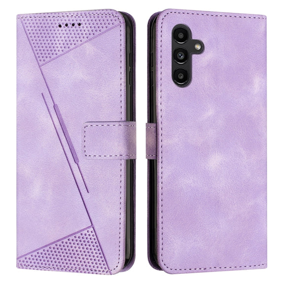For Samsung Galaxy S25+ / S24+ 5G 5G Dream Triangle Leather Phone Case with Long Lanyard(Purple)