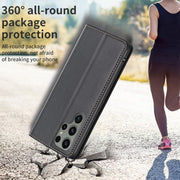 For Samsung Galaxy S25 Ultra 5G Magnetic Leather Phone Case(Black)