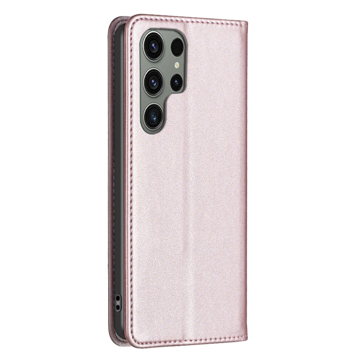 For Samsung Galaxy S25 Ultra 5G Magnetic Leather Phone Case(Gold)