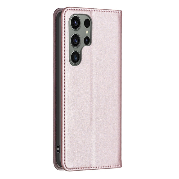 For Samsung Galaxy S25 Ultra 5G Magnetic Leather Phone Case(Gold)
