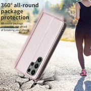 For Samsung Galaxy S25 Ultra 5G Magnetic Leather Phone Case(Gold)