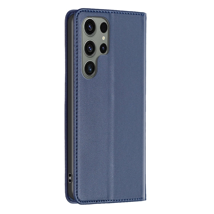 For Samsung Galaxy S25 Ultra 5G Magnetic Leather Phone Case(Blue)