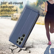 For Samsung Galaxy S25 Ultra 5G Magnetic Leather Phone Case(Blue)