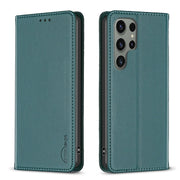 For Samsung Galaxy S25 Ultra 5G Magnetic Leather Phone Case(Green)