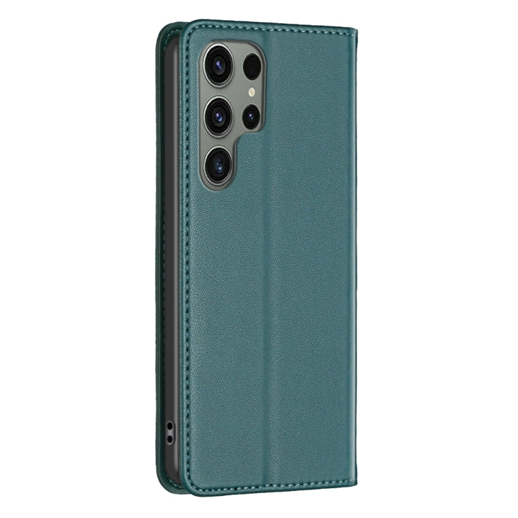 For Samsung Galaxy S25 Ultra 5G Magnetic Leather Phone Case(Green)