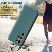 For Samsung Galaxy S25 Ultra 5G Magnetic Leather Phone Case(Green)
