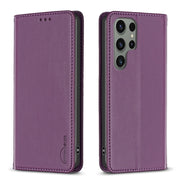 For Samsung Galaxy S25 Ultra 5G Magnetic Leather Phone Case(Dark Purple)