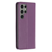 For Samsung Galaxy S25 Ultra 5G Magnetic Leather Phone Case(Dark Purple)