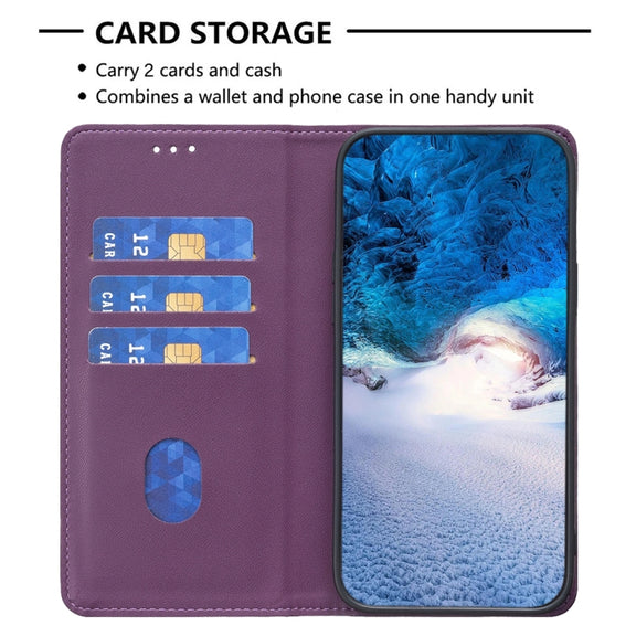 For Samsung Galaxy S25 Ultra 5G Magnetic Leather Phone Case(Dark Purple)