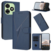For Tecno Spark Go 2024 Triangle Pattern Buckle Clasp Leather Phone Case(Royal Blue)