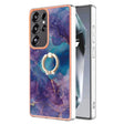 For Samsung Galaxy S25 Ultra 5G Electroplating Marble Dual-side IMD Phone Case with Ring(Purple 016) - Galaxy S25 Ultra 5G Cases by PMC Jewellery | Online Shopping South Africa | PMC Jewellery | Buy Now Pay Later Mobicred