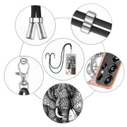 For Samsung Galaxy S25 Ultra 5G Electroplating Dual-side IMD Phone Case with Lanyard(Totem Elephant)