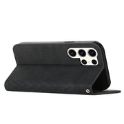 For Samsung Galaxy S25 Ultra 5G Diamond Splicing Skin Feel Magnetic Leather Phone Case(Black)