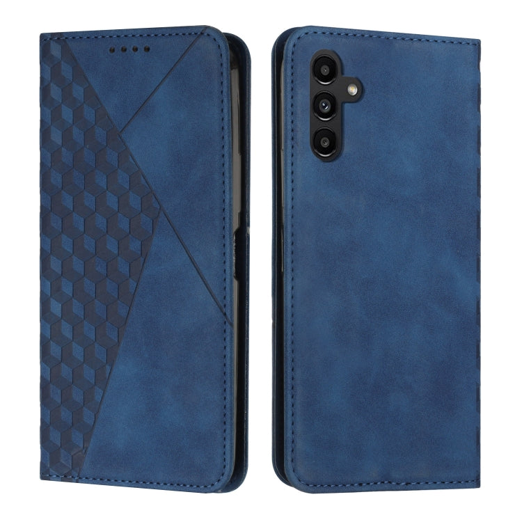 For Samsung Galaxy S25+ / S24+ 5G Diamond Splicing Skin Feel Magnetic Leather Phone Case(Blue)