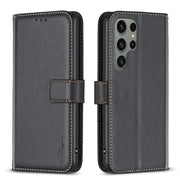 For Samsung Galaxy S25 Ultra 5G Magnetic Buckle Leather Phone Case(Black)